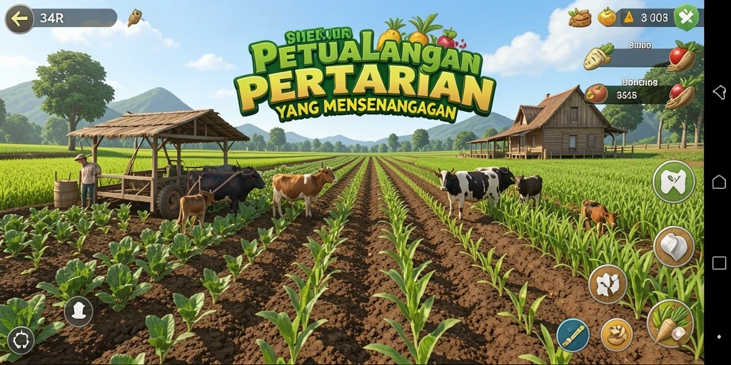 Tampilan gameplay <strong>34R</strong> yang menarik dan penuh warna.