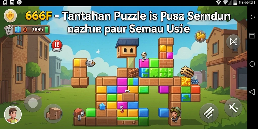 Tangkapan layar utama 666F menampilkan gameplay Puzzle yang mengasyikkan.