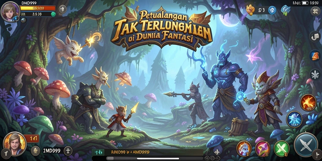 Tampilan gameplay menakjubkan dari DMD999 dengan petualangan epik.