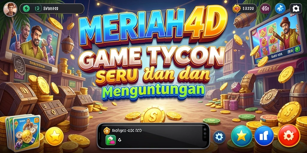 Screenshot gameplay MERIAH4D yang menampilkan manajemen bisnis Tycoon.