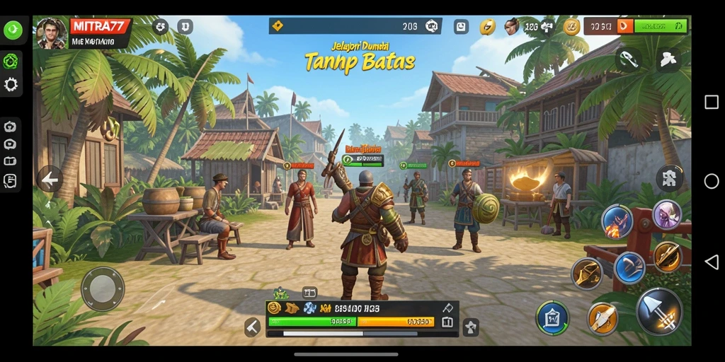 Tampilan gameplay menarik dari MITRA77 yang penuh petualangan.