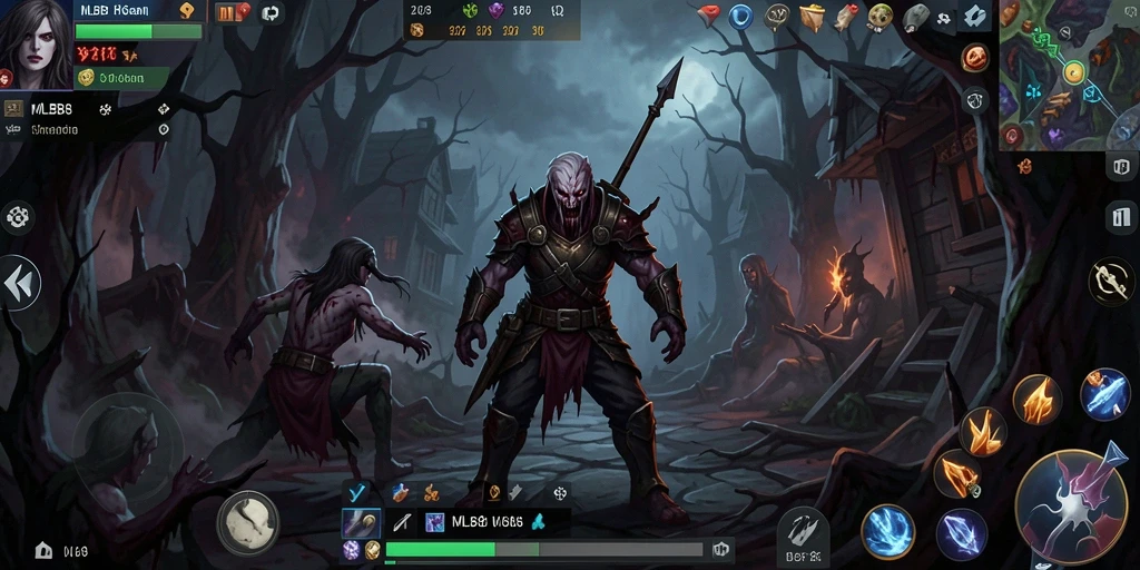 Screenshot gameplay menampilkan suasana mencekam dari MLBB8.