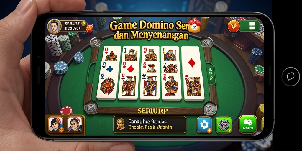 Tampilan screenshot SERURP menampilkan keseruan bermain Domino secara langsung.