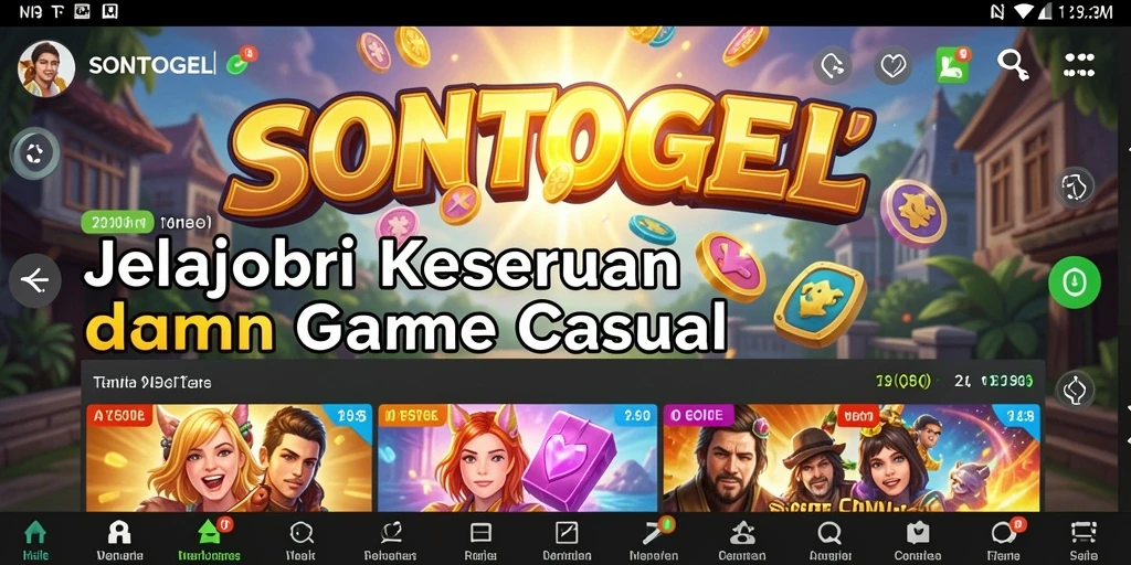 Screenshot menunjukkan gameplay seru dari SONTOGEL yang penuh warna.
